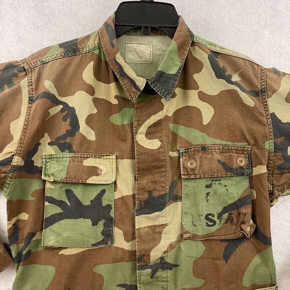 Military Surplus USMC Uniform Shirt Adult Small Woodland Camouflage LARP Shacket - Picture 8 of 15